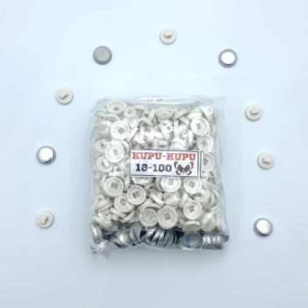 Kancing Bungkus Plastik Ukuran 18 Kupu-Kupu Isi 250 pcs